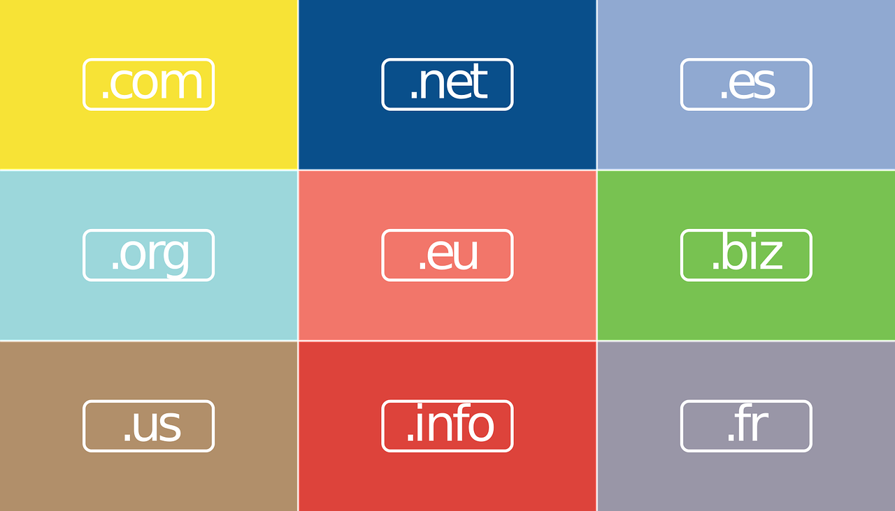 Image représentant quelques noms de domaine existants