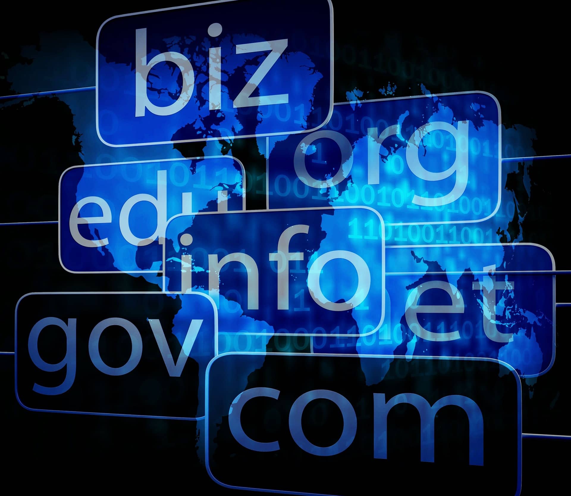 Image représentant les extensions de nom de domaine