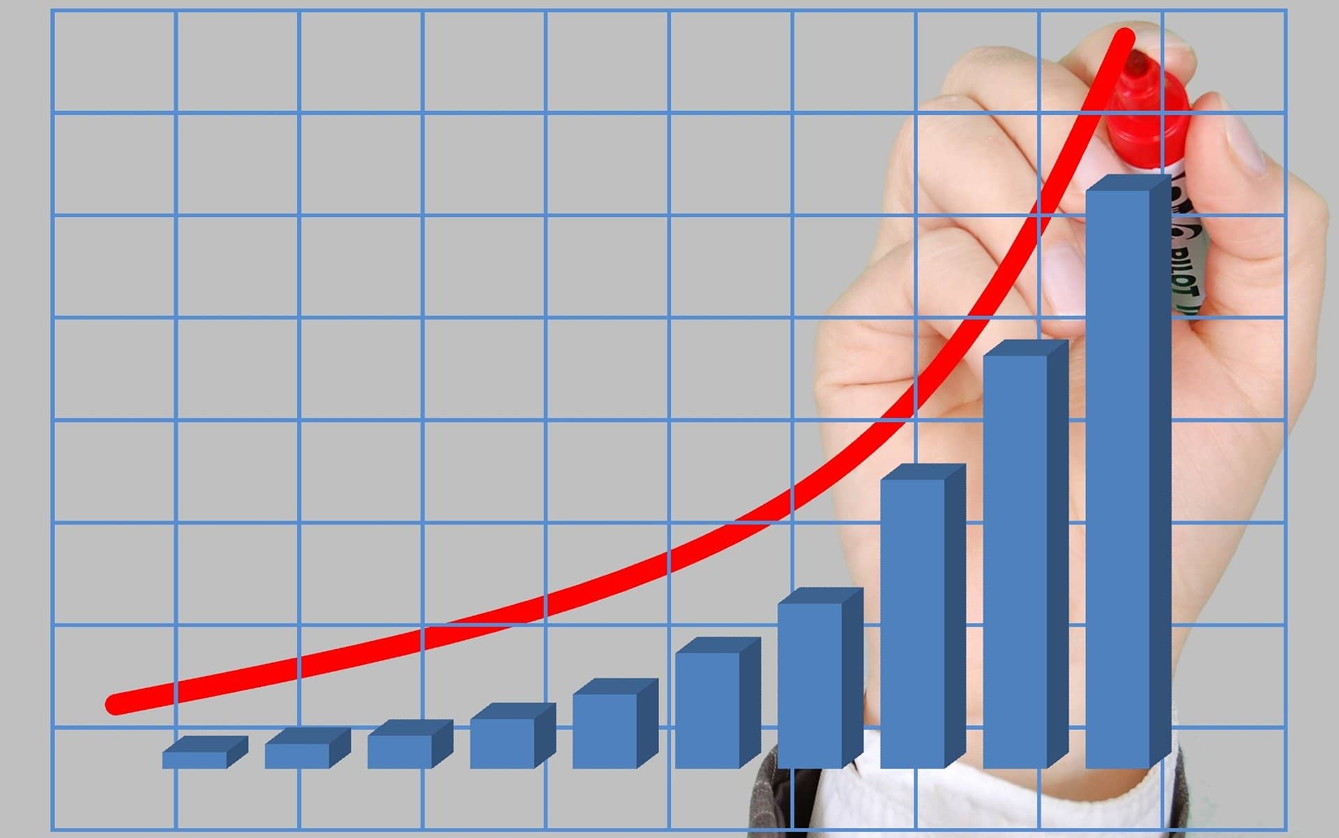 Image représentant une graphique en augmentation